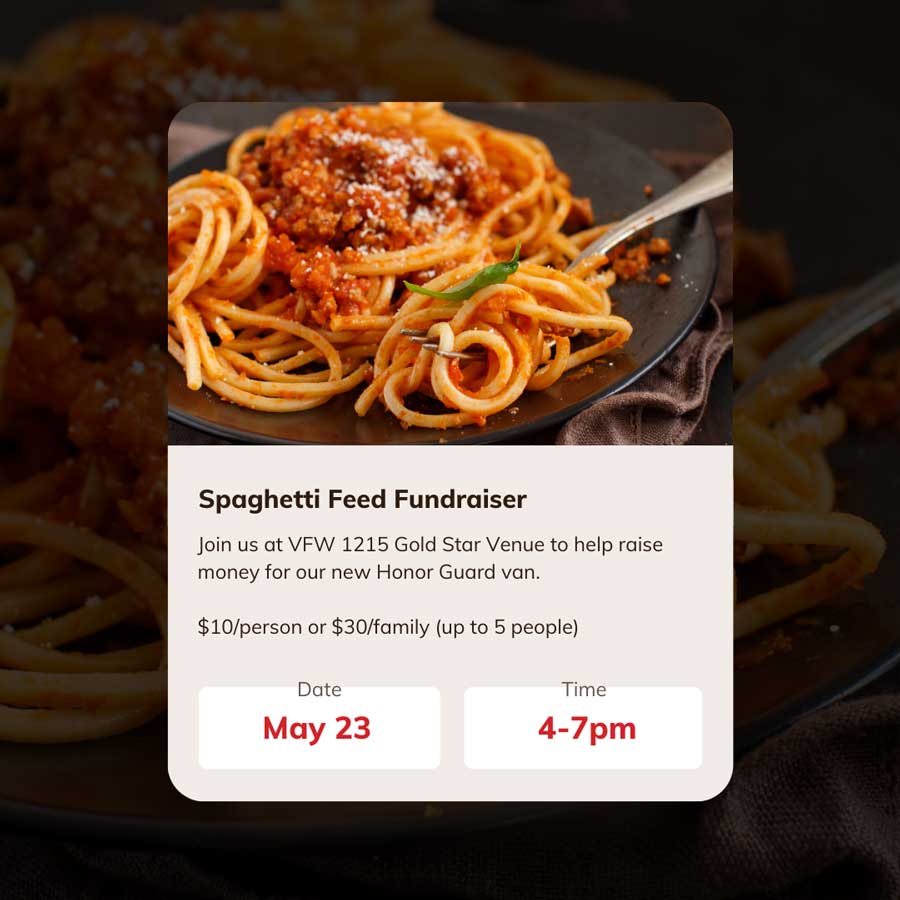 VFW Spagetti Dinner
